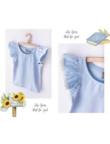Dívčí tričko s kanýrkem světle modré | Lily Grey