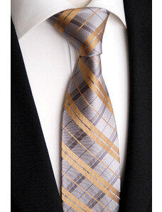 Beytnur 183-2 hedvábná kravata kostka šedá