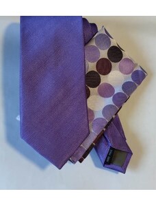 Vincenzo Boretti Luxusní set kravaty a kapesníčku - fialový 2