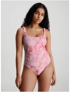 Růžové dámské jednodílné plavky Calvin Klein Underwear Authentic-One Piece- - Dámské
