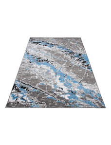 Chemex Kusový koberec Maya - pruhy 1 - šedý/modrý Rozměr koberce: 80x150 cm