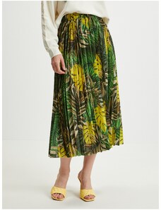 Zelená dámská vzorovaná plisovaná midi sukně Guess Abel - Dámské