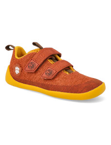 Barefoot tenisky Affenzahn - Sneaker Knit Happy-Lion vegan žluté