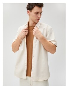 Koton Summer Shirt Short Sleeve Classic Collar Cotton