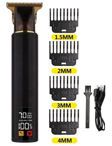 IZMAEL Elektrický strojek na vlasy s USB nabíjením Černá