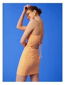 Koton kostkované mini šaty s výstřihem kolem krku