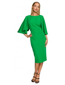Plášťové šaty s rukávy zelené model 18004281 - Moe