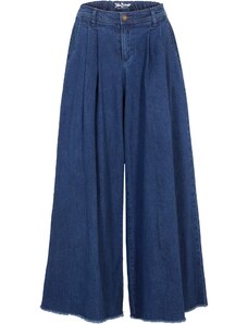 bonprix Kalhotová džínová sukně Modrá