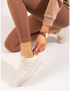 Beige women's sneakers Shelvt