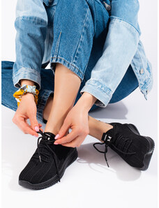 Lehká dámská textilní sportovní obuv Shelvt černá