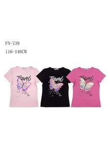 Dívčí triko Sezon FN-739 - růžová