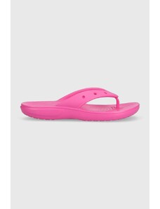 Žabky Crocs Classic Flip dámské, růžová barva, na plochém podpatku, 207713, 207713.6UB-6UB