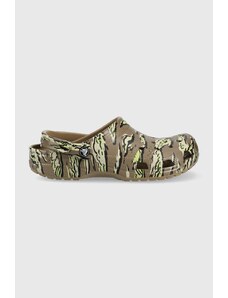 Pantofle Crocs Classic Printed Camo Clog pánské, zelená barva, 206454