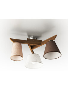 Light for home - Dřevěný přisazený lustr 40088 "YOKE", 3X40W, E14, přirozený dub