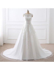 Donna Bridal svatební krajkové šaty s vlečkou + SPODNICE ZDARMA