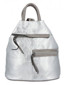 Dámská kabelka batůžek Hernan stříbrná HB0195