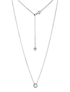 SilveAmo Stříbrný náhrdelník Kapka bleděmodrého opálu