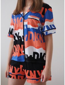 DKNY dámské pyžamo - multi logo