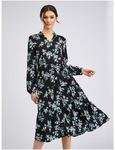 Orsay Černé dámské květované šaty - Dámské