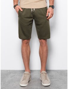 Ombre Men's short shorts with pockets - dark olive