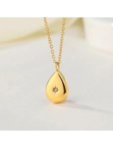 ORNAMENTI Pozlacený náhrdelník Golden Drop