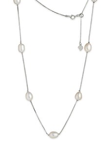 SilveAmo Stříbrný náhrdelník Pearl Perfection