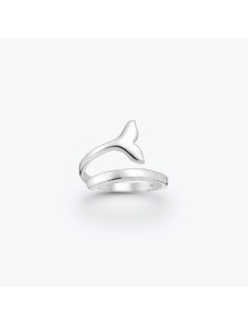 Estemia Stříbrný prsten s ploutví nastavitelný - Ag925