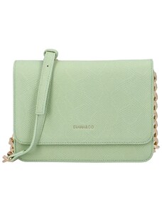 DIANA & CO Dámská elegantní koženková crossbody Fabiola, zelená voda