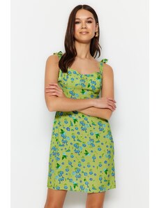 Trendyol zelené páskové tkané šaty