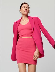 Sinsay - Mini sukně z žebrovaného úpletu - sytě růžová