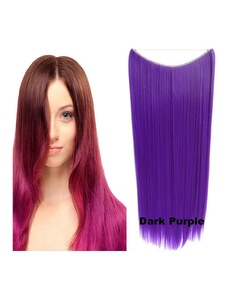 Girlshow Flip in vlasy - 60 cm dlouhý pás vlasů - odstín Dark Purple