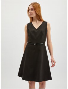 Orsay Černé dámské šaty s páskem - Dámské