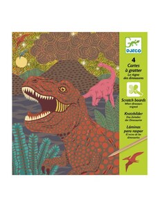 DJECO Vyškrabávací obrázky - Dinosauři