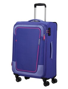 American Tourister Látkový cestovní kufr Pulsonic EXP M 64/74 l fialová