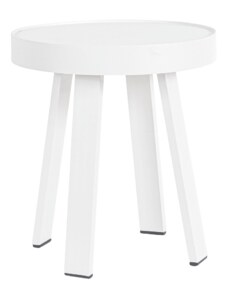 Bílý kovový zahradní odkládací stolek Bizzotto Spyro
