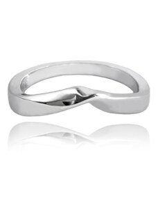 MINET Minimalistický stříbrný prsten vel. 57 JMAS0197SR57