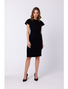 Style Elegantní pouzdrové šaty Stylove S336 černé