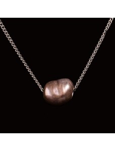 Lovemusic Ocelový náhrdelník - Černá perla