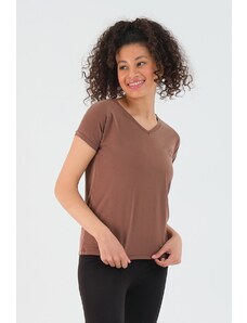 Slazenger Play Women's T-shirt Brown Women's Sports T-Shirt