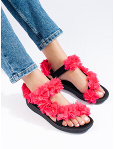 Women's Fragrant Velcro Sandals Shelvt Fuchsia