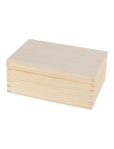 Dřevěná krabička s víkem - 16 x 11,5 x 7 cm - 2. JAKOST!