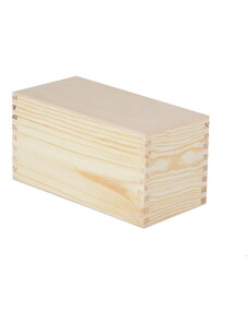 Dřevěná krabička s víkem - 20 x 10 x 10 cm, přírodní