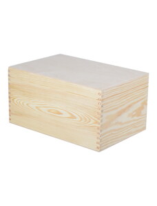 Dřevěná krabička s víkem - 30 x 20 x 15 cm, přírodní