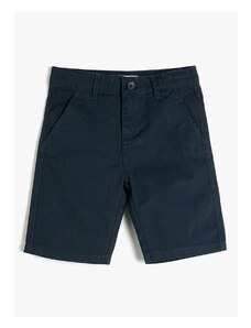 Koton Normal Waist Normal Boys' Navy Blue Shorts 3skb40022tw