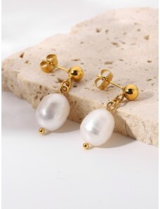 ORNAMENTI Pozlacené náušnice Pearl Drop gold