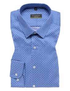 Košile Eterna Super Slim "Print" modrá L_4106_14Z181