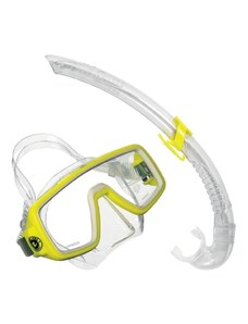 Aqualung Sport šnorchlovací a potápěčský set PLANET LX JUNIOR sil.transparent + AIRFLEX - žlutá
