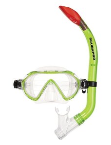 Scubapro set potápěčské brýle a šnorchl SPIDER COMBO KIDS silikon transparent - zelená