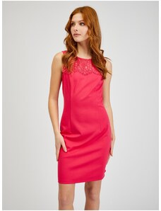 Orsay Tmavě růžové dámské pouzdrové šaty s krajkou - Dámské