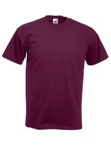 Fruit Of The Loom Super Premium T Burgundy pánské tričko s krátkým rukávem S